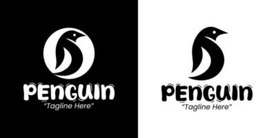 Creative Elegant Penguin Logo in Black and White for Corporate and Branding Solutions vector