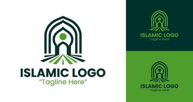 Professional Islamic Logo in Green Color for Clean and Modern Branding vector