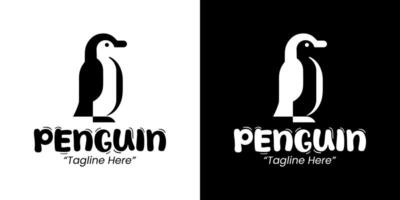 Minimalist Penguin Silhouette Logo for Business Branding and Design vector