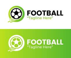 Minimalist Football Logo in Green and White for Branding and Sports Clubs vector