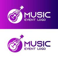 Modern Purple Gradient Music Event Logo for Concert and Music Branding vector