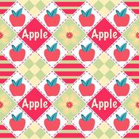 Colorful apple pattern design vector