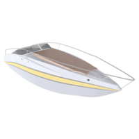 Speedboat isolated on transparent, 3d rendering png
