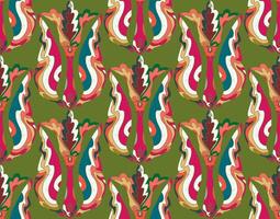 a green and red pattern with a wave design vector