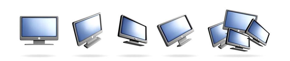 various computer monitor designs vector
