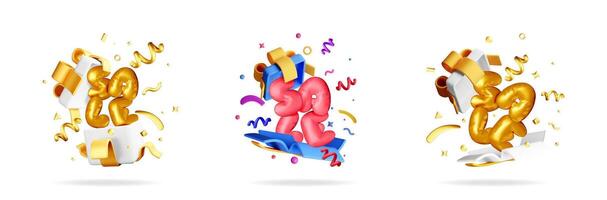 Gift box and confetti with sale text vector