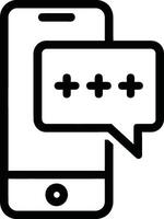 Mobile Password Authentication Icon vector