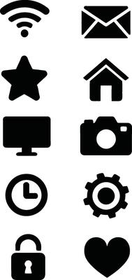 Essential Solid Icon Set for Web and Mobile UI