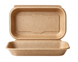 Eco-Friendly Disposable Container for Food with Open Lid View png