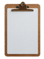 Blank Clipboard on Cork Background for Note-Taking or Planning png