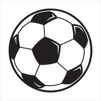Classic black and white soccer ball design with bold outlines vector