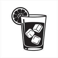 Stylized black and white icon of a takeout noodle container with chopsticks vector