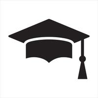 Academic graduation cap with tassel symbolizing achievement and education vector