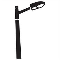Modern street lamp post with a single light fixture on a white background vector