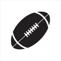 Simple black silhouette of a rugby ball on a white background vector