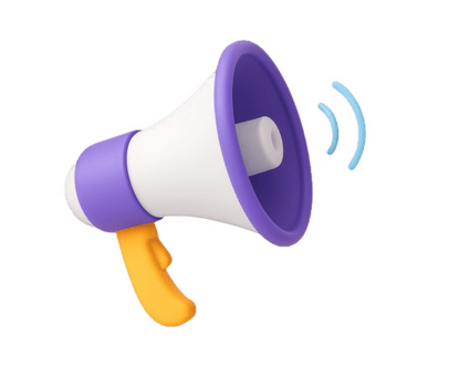 vivace megafono emittente suono onde, che rappresentano dinamico comunicazione e amplificando chiave messaggi con grassetto, accattivante grafico design png