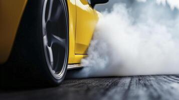 Drift Challenge Racing Car in Action Kicking Up photo