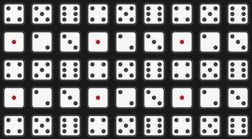 a black background with a dices board vector