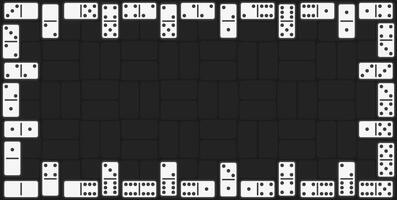 dominoes game on a black background vector