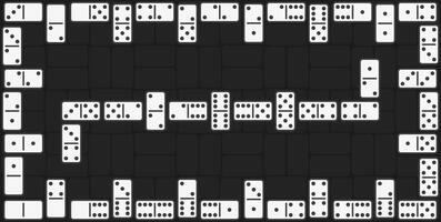 dominoes on black background vector