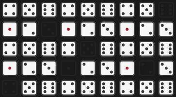 black background with a dices board vector