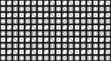 a white background with a dices board vector