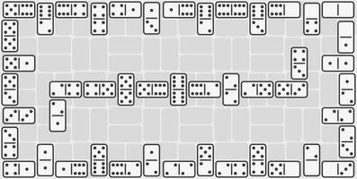 a domino game with a square pattern vector