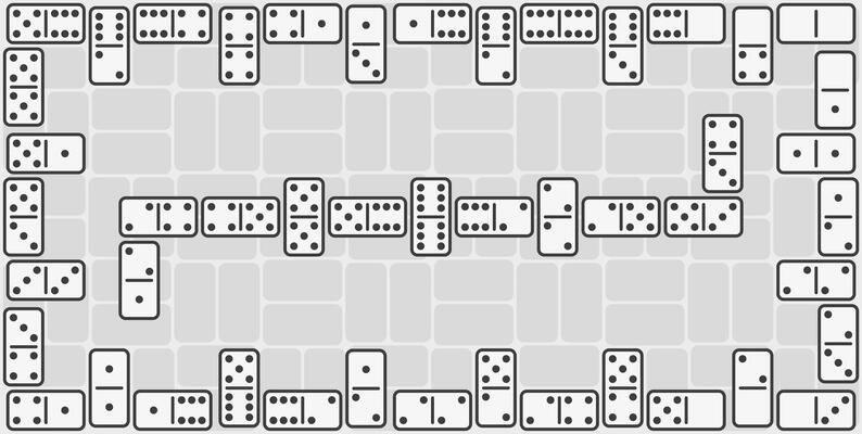 a domino game with a square pattern