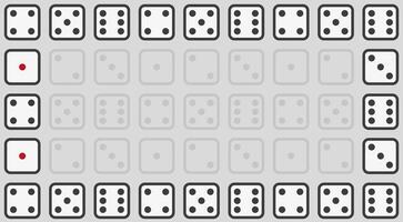 grey and white background with a dices board vector