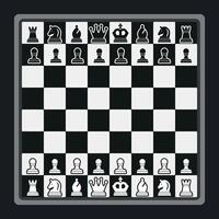 chess board with chess pieces and pieces on it vector