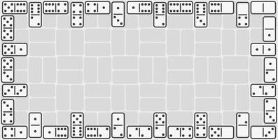 dominoes on a grid background vector