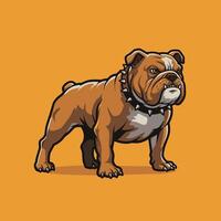 A bulldog standing logo design vector