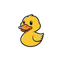 Logo design of a cartoon duck on a white background vector