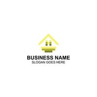 letter h logo design for building or business with creative illustration vector