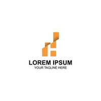 letter h logo design for building or real estate with creative illustration vector