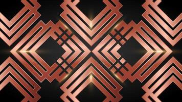 Rose gold geometric pattern design vector