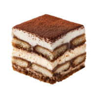 Tiramisu dessert isolated on transparent background png