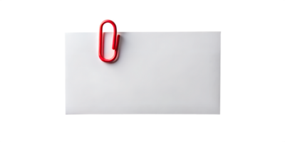 A white paper note with a red clip on it png