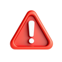 A red triangle with an exclamation sign on it png