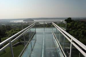 glass bridge on the mountain photo