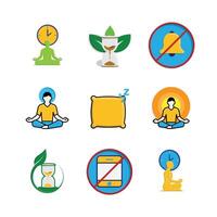Mindfulness icon. Meditation and yoga, no notification, meditation timer, etc. mental health, calmness, concentration. isometric design style vector