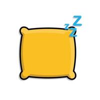 Mindfulness icon. Nap or rest. Pillow with letter Z. mental health, calmness, exercise. isometric design style vector