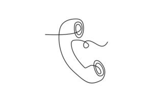 Smart phone continuous line art for user interface and mobile app design purposes vector