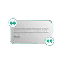 Modern testimonial quote box template for social media and customer reviews. Editable design. Communication or suggestion testimonial in chat bubble design. Bubble testimonial banner, quote. vector