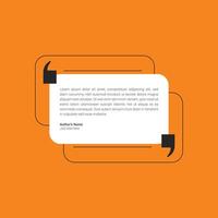 Modern testimonial quote box template for social media and customer reviews. Editable design. Communication or suggestion testimonial in chat bubble design. Bubble testimonial banner vector