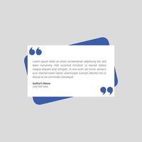 Modern testimonial quote box template for social media and customer reviews. Editable design. Communication or suggestion testimonial in chat bubble design. Bubble testimonial banner, quote. Elegant vector