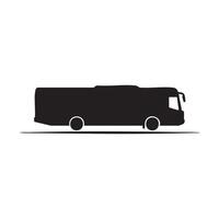 Black silhouette of a passenger bus isolated on white background silhouette vector
