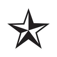 Bold black geometric star shape silhouette isolated on white background vector