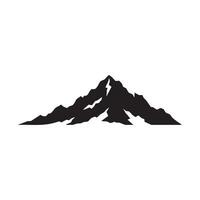 Jagged mountain peak silhouette isolated on white background vector