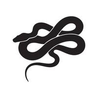 Black coiled snake silhouette isolated on white background vector